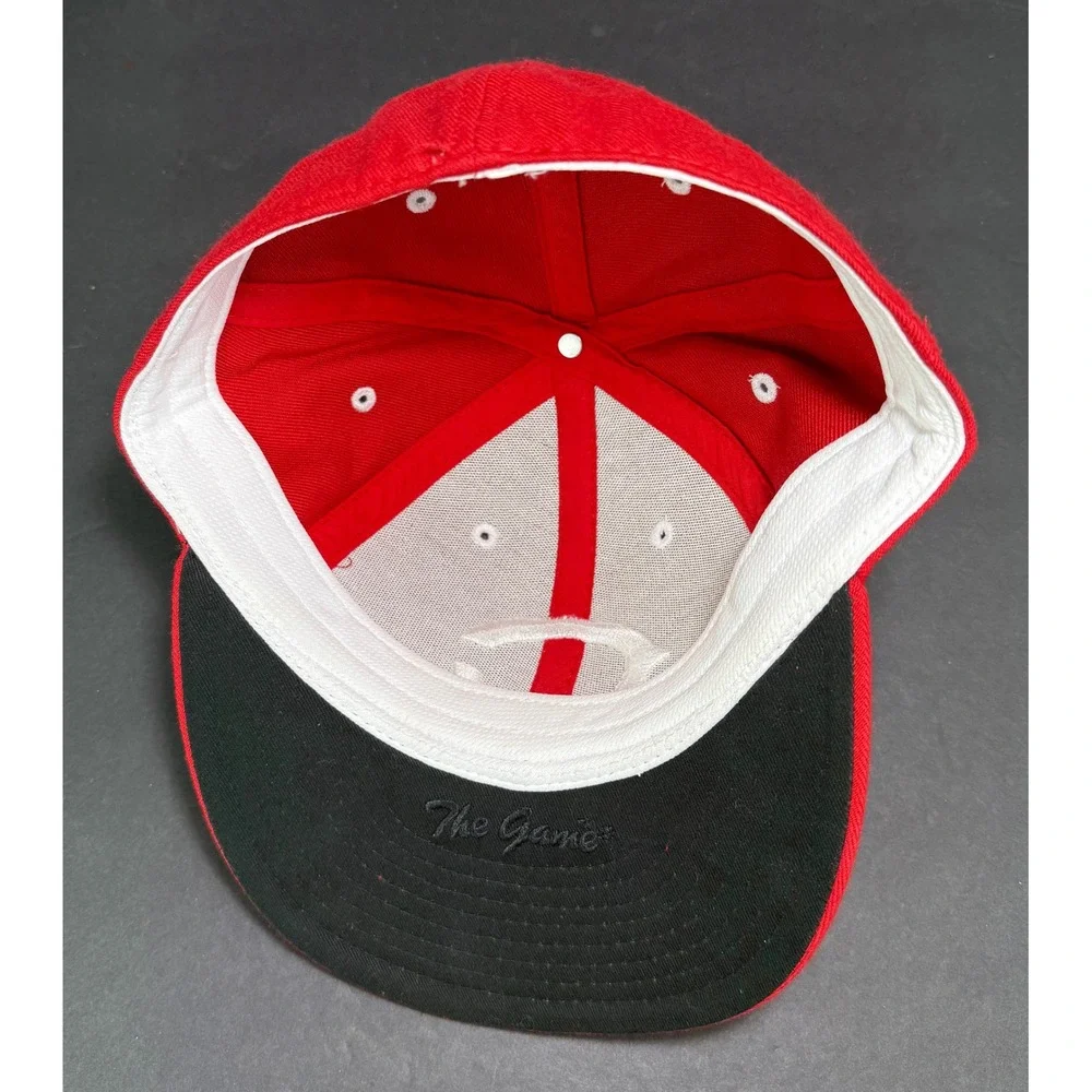 The Game Pro Cincinnati Reds Hat Mens 7 3/8 Red Fitted Wool Blend GP300 Cap